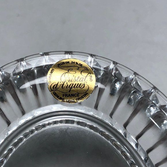 VTG Cristal D'Arques Heavy Crystal Candle Holder Set of 2 Made in France - Picture 5 of 6